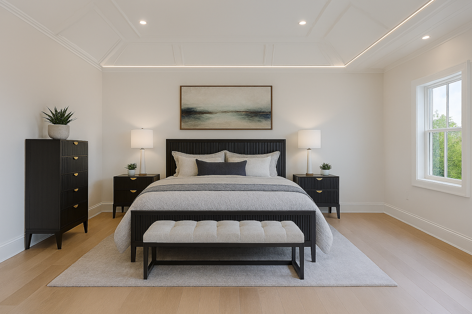 Elegantly staged furniture