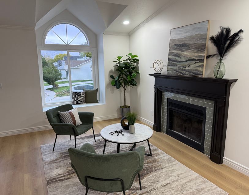 A staged living room in NJ