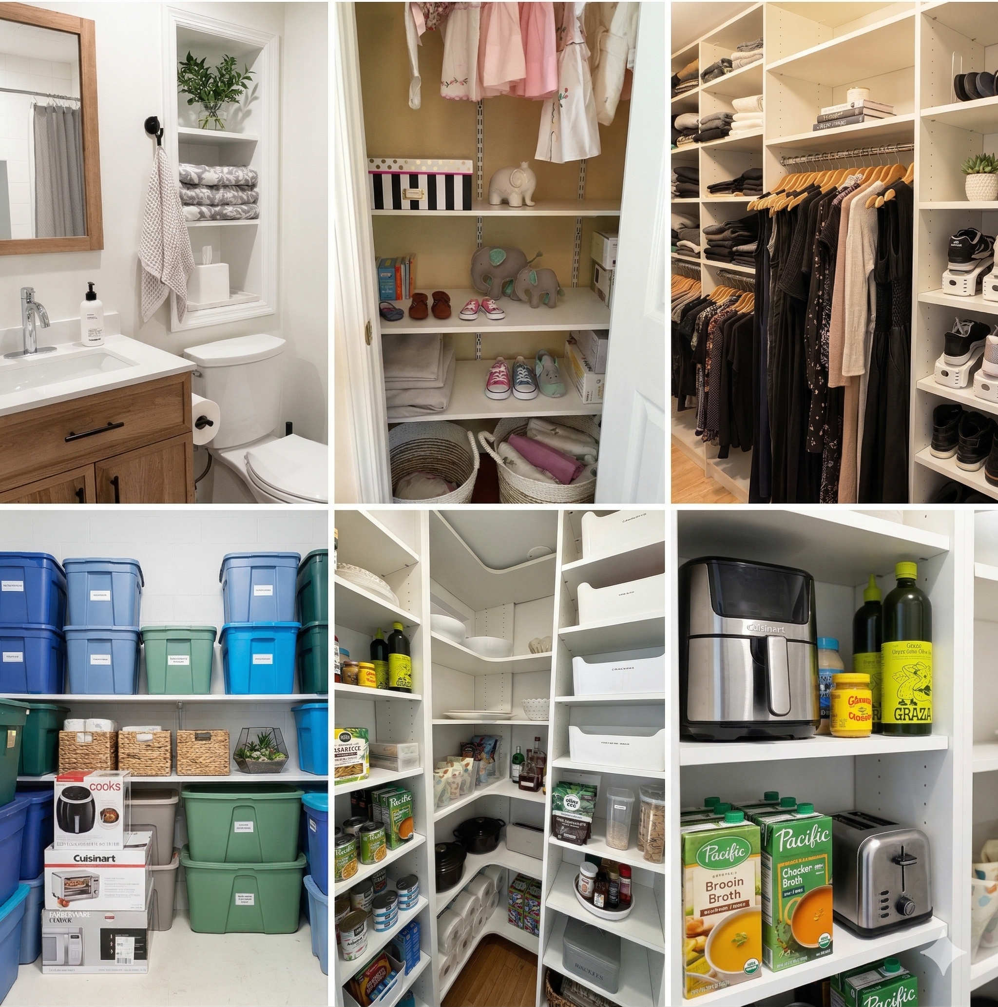 Home organizing collage from Summit NJ