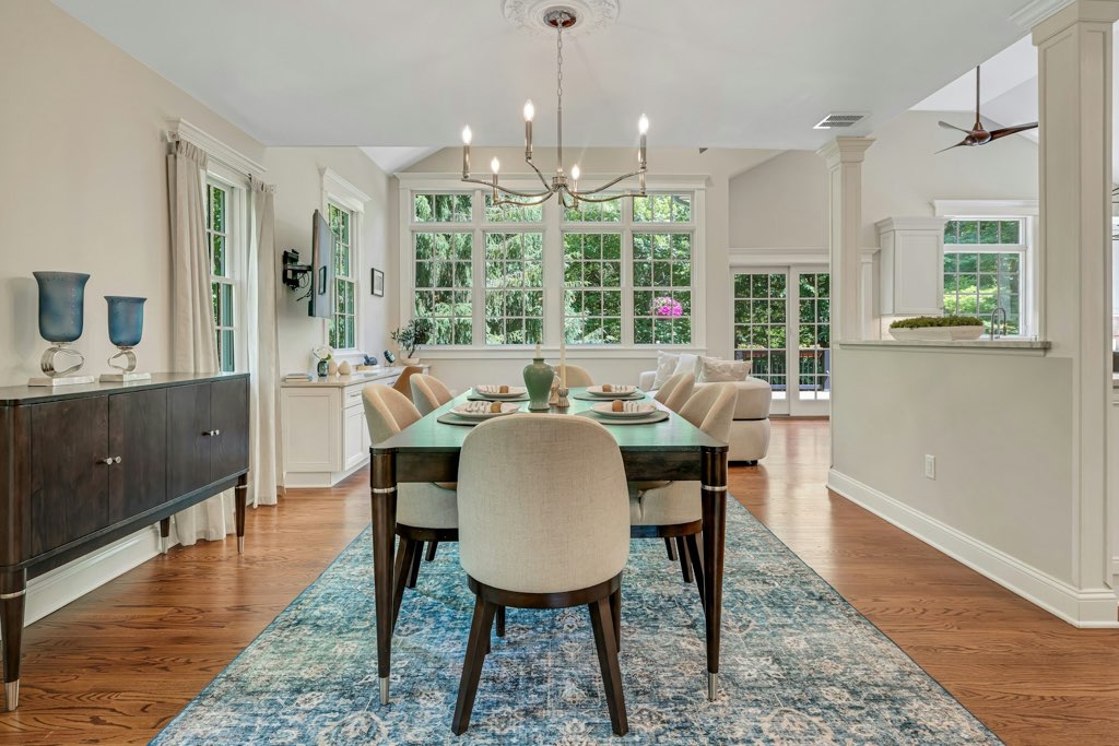 A well-staged home in Summit, NJ